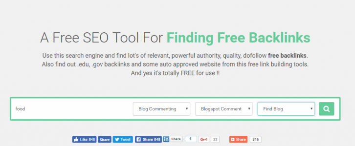 Free SEO Tool For Finding Free Backlinks